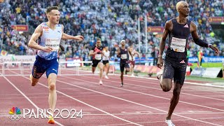 Karsten Warholm battles dos Santos in INSTANT CLASSIC Oslo 400m hurdles showdown  NBC Sports [upl. by Ocirnor]