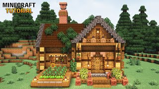 【マイクラ】ログハウスの作り方【マインクラフト】【建築講座】【Minecraft】 [upl. by Adneram]