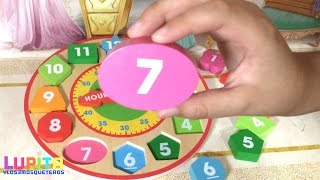 learn Colors Numbers and Shapes with my Shape Sorting Clock [upl. by Rabka]