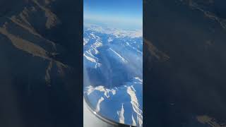 Glaciers of the Caucasus Mountains from the airplane window shorts [upl. by Amocat436]