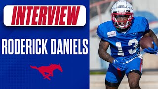 Roderick Daniels on where his selfless nature comes from for SMUs offense big game at Duke [upl. by Enived]