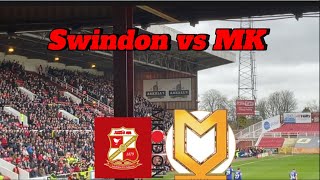 Swindon vs MK match day vlog close game as Swindon score in the last 10 minutes scrappy ending [upl. by Koeppel]