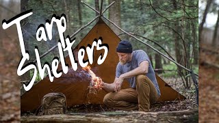 10 Survival Shelter Setups in Under 10 Minutes Oilcloth Tarp Lean To Plow Point A Frame [upl. by Mcarthur]