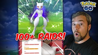 Over 100 Shiny Shadow Mewtwo Raids and THIS is what we got [upl. by Hendren]