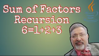 sum of Factors using recursion  java  ISC  class 11  class 12 [upl. by Adnirem]