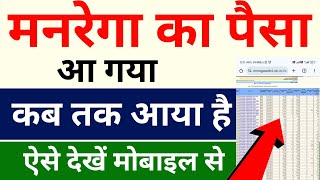 💰नरेगा का पैसा कब तक आयेगा  mgnrega payment details  nrega ka payment kab tak aayega [upl. by Rains]