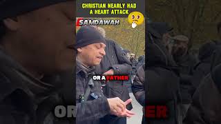 Christian Nearly Had A Heart Attack Mansur Speakers Corner Sam Dawah [upl. by Tengdin918]