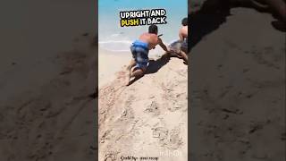 Man saves turtle on beach 🥺❣️😍 rescue loyalty shorts [upl. by Ahsian127]