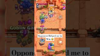 Opponent Helped me to Win 😂  clash royale  shorts battleroyale supercell [upl. by Orihakat]