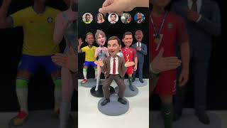 Celebrity Bobbleheads ：Mr Bean Taylor Swift Neymar Xavi and Ronaldo in Clay [upl. by Noellyn]