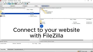 PHP and MySQL Part 3  Create a FileZilla connection to your website [upl. by Ahtar]