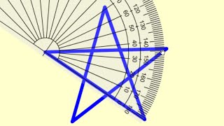 Draw A Star ⭐ Using A Protractor [upl. by Meyers]