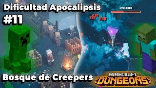 Dificultad Apocalipsis en el Bosque de Creepers con Arqui  Minecraft Dungeons 11 Español [upl. by Crelin21]