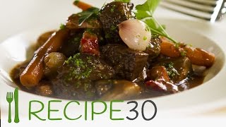 BOEUF beef BOURGUIGNON  By RECIPE30com [upl. by Clower]