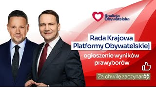 Rada Krajowa PO  ogłoszenie wyników prawyborów 23112025 godz 1100 [upl. by Deutsch]