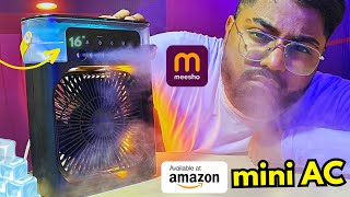 Review Portable mini Ac for Home Humidifier Air Cooler Fan Mini Cooler on Amazon Meesho [upl. by Bran828]