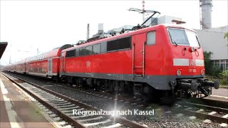 Zugverkehr am Bahnhof Wabern in Nordhessen [upl. by Kampmann751]