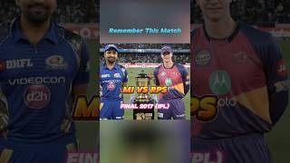 FINAL IPL 2017 😲 MI VS RPS shorts cricket iplmatch [upl. by Indys]