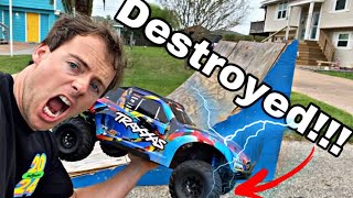 New Traxxas Maxx Slash Destroyed off the Death Ramp [upl. by Waldack]