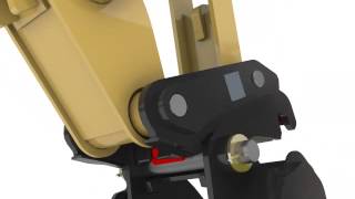 Cat® Mechanical Dual Lock Coupler  Engaging Backhoe Bucket [upl. by Viehmann]