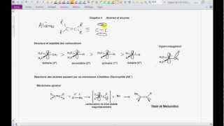 41 Chimie organique Addition Électrophile et stabilité des carbocations [upl. by Vachil]