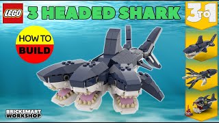 3Headed Shark LEGO 31088 Digital Build [upl. by Coughlin]