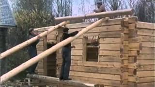 Traditional Finnish Log House Building Process [upl. by Yarrum]