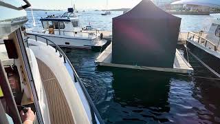 Sargo 45  Volvo Penta IPS Joystick maneuvering leaving Oslo boat show 2024 [upl. by Mccollum]