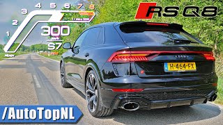 AUDI RSQ8 0300kmh ACCELERATION amp EXHAUST SOUND by AutoTopNL [upl. by Nesnar]