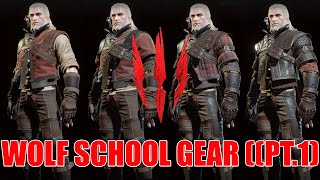 THE WITCHER 3  ALL LEGENDARY WOLF SCHOOL GEAR PART 1 [upl. by Ivar373]