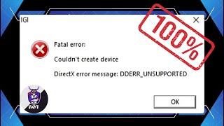 DirectX error message DDERRunsupportedProject IGI DirectX Errors आई जी आई DirectX errors [upl. by Loma]