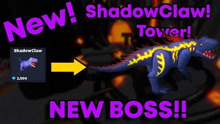 NEW SHADOWCLAW BOSSTOWER Roblox World Defenders [upl. by Froehlich]