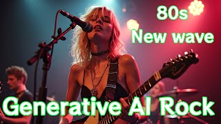 Generative AI Rock New wave 80s AIが奏でる80s洋楽ロック  AI plays 80s Rock music kengra2 [upl. by Eicak]