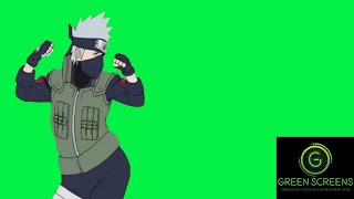 narutoshippuden Shippuden Green Screen  Kakashi and Guy dance Janken Janken  Anime Dance Green [upl. by Edelstein]