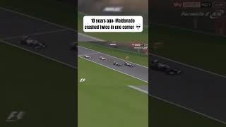 Pastor Maldonado CRASHED TWICE in ONE CORNER  f1 f1shorts formula1 maldonado [upl. by Riha459]