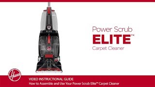 Hoover® Power Scrub Elite Carpet Cleaner  Assembly and Use [upl. by Subak]