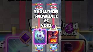 Evolution Snowball ❄️ VS Void ⭕️ clashroyale shorts cozyclashmas [upl. by Sherburne905]