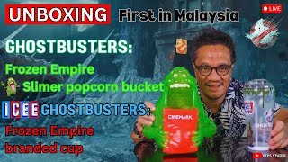 Exclusive Unboxing Imported From USA Ghostbusters Frozen Empire Slimer Popcorn Tub In Malaysia [upl. by Anerda666]