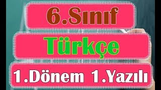 6Sınıf TÜRKÇE 1 Dönem 1 Yazılı Soruları ve Çözümü [upl. by Ayanet806]