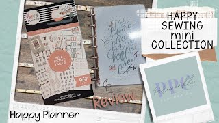 The Happy Planner  2023 HAPPY SEWING mini collection  review of planner amp sticker book [upl. by Nixie]