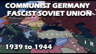 HOI4 TIMELAPSE What if Germany becomes a Communist country but Soviet becomes a Fascist country [upl. by Akerehs]