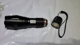 Power push button assembly fix for XML T6 Cree zoomable Led flashlight [upl. by Atilal896]