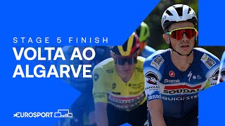 MOUNTAINTOP FINALE 🔥  Stage 5 Finish Volta ao Algarve 2024  Eurosport Cycling [upl. by Nodnarbal761]