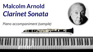 Arnold Clarinet Sonata  piano accompaniment backing tracks sampledemo [upl. by Aggappe741]