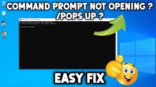 FIXED Command Prompt not Openingpops up and close in windows 1011 PC  2024 [upl. by Saphra]