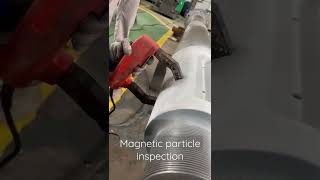 Magnetic Particle Inspection on Intermediate Shaft  NDT at Waruna Shipyard shorts youtubeshorts [upl. by Wedurn]