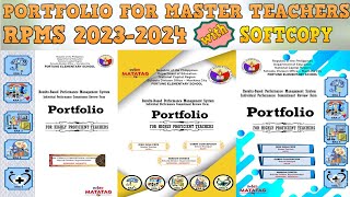 RPMS PORTFOLIO FOR MASTER TEACHERS 20232024 [upl. by Rainah]