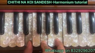 CHITHI NA KOI SANDESHHarmonium tutorial with keys and notation [upl. by Parlin]