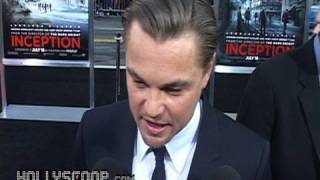 Leonardo DiCaprio full of Inception at the Los Angeles Movie Premiere [upl. by Ambrogino]