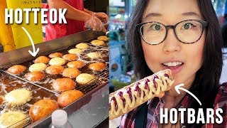 KOREAN STREET FOOD at Namdaemun Market ft Hotteok [upl. by Shaff]